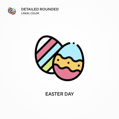 Paskalya Günü vektör simgesi. Modern vektör illüstrasyon kavramları. Düzenlemesi ve kişiselleştirmesi kolay.