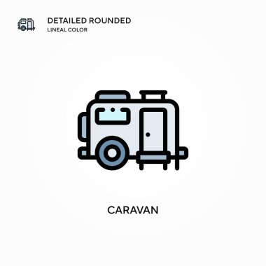 Kervan vektör simgesi. Modern vektör illüstrasyon kavramları. Düzenlemesi ve kişiselleştirmesi kolay.