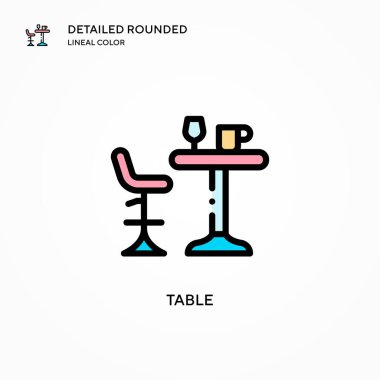 Tablo vektör simgesi. Modern vektör illüstrasyon kavramları. Düzenlemesi ve kişiselleştirmesi kolay.