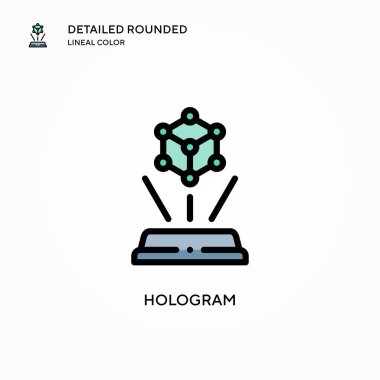 Hologram vektör simgesi. Modern vektör illüstrasyon kavramları. Düzenlemesi ve kişiselleştirmesi kolay.
