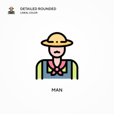 İnsan vektör simgesi. Modern vektör illüstrasyon kavramları. Düzenlemesi ve kişiselleştirmesi kolay.