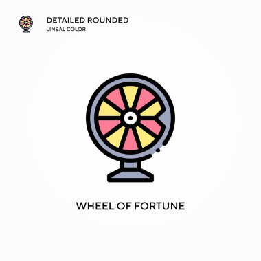 Çarkıfelek vektör ikonu. Modern vektör illüstrasyon kavramları. Düzenlemesi ve kişiselleştirmesi kolay.