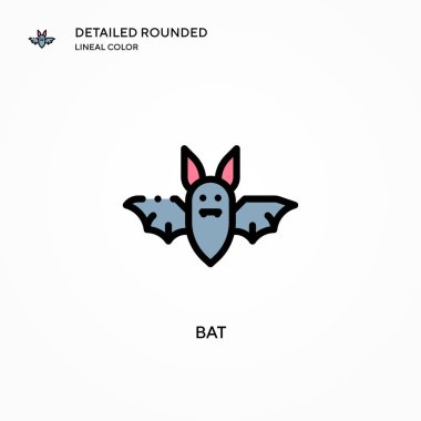 Yarasa vektör simgesi. Modern vektör illüstrasyon kavramları. Düzenlemesi ve kişiselleştirmesi kolay.