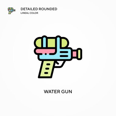 Su tabancası vektör simgesi. Modern vektör illüstrasyon kavramları. Düzenlemesi ve kişiselleştirmesi kolay.