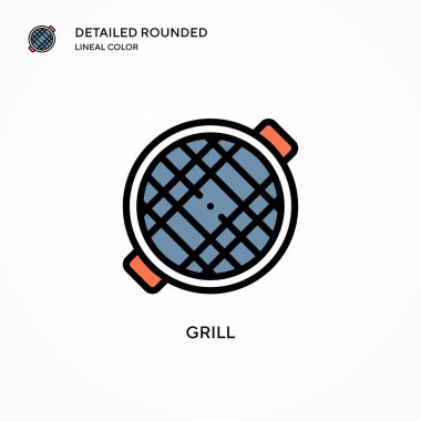 Izgara vektör simgesi. Modern vektör illüstrasyon kavramları. Düzenlemesi ve kişiselleştirmesi kolay.