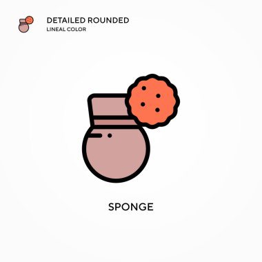 Sünger vektör simgesi. Modern vektör illüstrasyon kavramları. Düzenlemesi ve kişiselleştirmesi kolay.