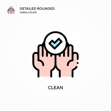 Temiz vektör simgesi. Modern vektör illüstrasyon kavramları. Düzenlemesi ve kişiselleştirmesi kolay.