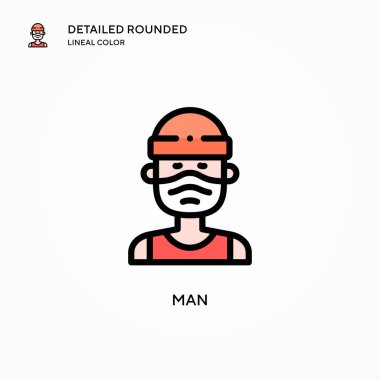 İnsan vektör simgesi. Modern vektör illüstrasyon kavramları. Düzenlemesi ve kişiselleştirmesi kolay.