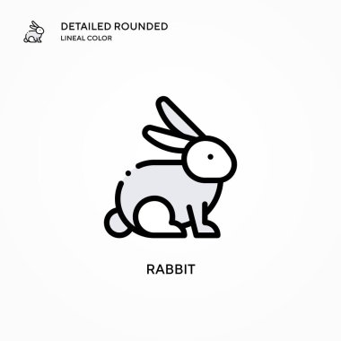 Tavşan vektör simgesi. Modern vektör illüstrasyon kavramları. Düzenlemesi ve kişiselleştirmesi kolay.