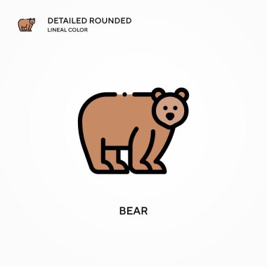 Ayı vektör simgesi. Modern vektör illüstrasyon kavramları. Düzenlemesi ve kişiselleştirmesi kolay.