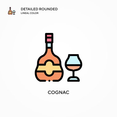 Konyak vektör simgesi. Modern vektör illüstrasyon kavramları. Düzenlemesi ve kişiselleştirmesi kolay.