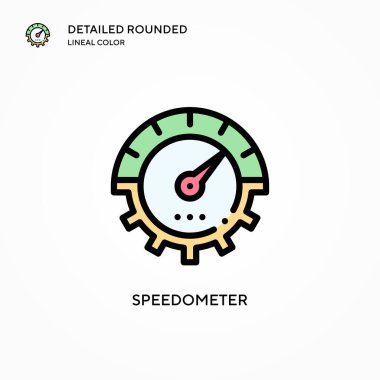 Hız göstergesi vektör simgesi. Modern vektör illüstrasyon kavramları. Düzenlemesi ve kişiselleştirmesi kolay.