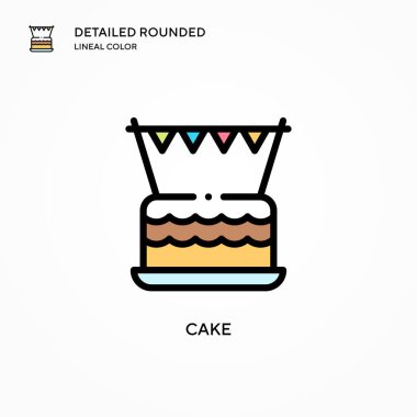 Kek vektör simgesi. Modern vektör illüstrasyon kavramları. Düzenlemesi ve kişiselleştirmesi kolay.