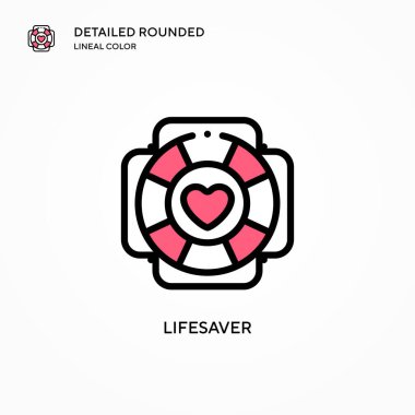 Lifesaver vektör simgesi. Modern vektör illüstrasyon kavramları. Düzenlemesi ve kişiselleştirmesi kolay.