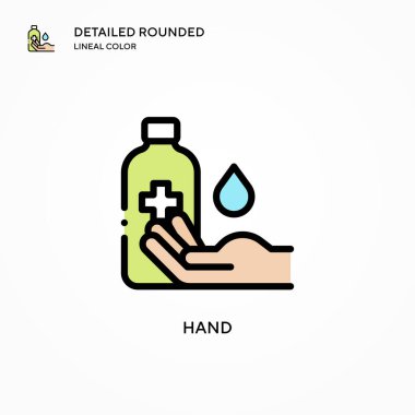 El vektör simgesi. Modern vektör illüstrasyon kavramları. Düzenlemesi ve kişiselleştirmesi kolay.