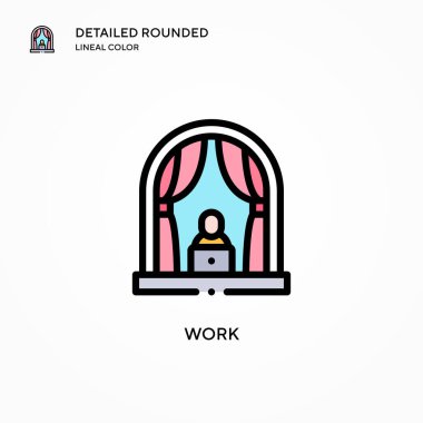 İş vektör simgesi. Modern vektör illüstrasyon kavramları. Düzenlemesi ve kişiselleştirmesi kolay.