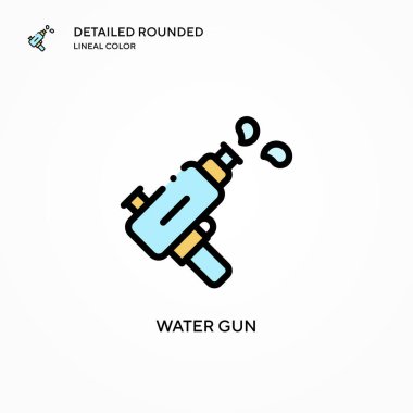 Su tabancası vektör simgesi. Modern vektör illüstrasyon kavramları. Düzenlemesi ve kişiselleştirmesi kolay.