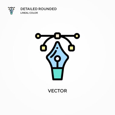 Vektör vektör simgesi. Modern vektör illüstrasyon kavramları. Düzenlemesi ve kişiselleştirmesi kolay.
