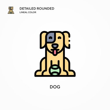 Köpek vektör simgesi. Modern vektör illüstrasyon kavramları. Düzenlemesi ve kişiselleştirmesi kolay.