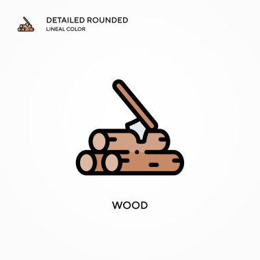 Tahta vektör simgesi. Modern vektör illüstrasyon kavramları. Düzenlemesi ve kişiselleştirmesi kolay.