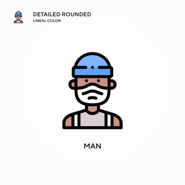 İnsan vektör simgesi. Modern vektör illüstrasyon kavramları. Düzenlemesi ve kişiselleştirmesi kolay.