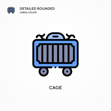 Kafes vektör simgesi. Modern vektör illüstrasyon kavramları. Düzenlemesi ve kişiselleştirmesi kolay.