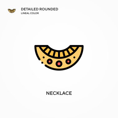 Kolye vektör simgesi. Modern vektör illüstrasyon kavramları. Düzenlemesi ve kişiselleştirmesi kolay.