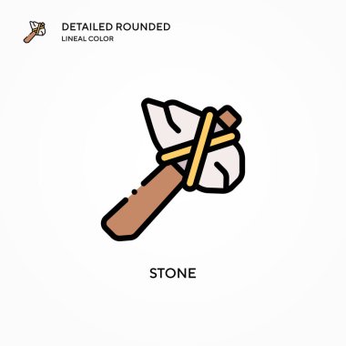 Taş vektör simgesi. Modern vektör illüstrasyon kavramları. Düzenlemesi ve kişiselleştirmesi kolay.