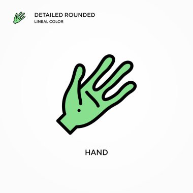 El vektör simgesi. Modern vektör illüstrasyon kavramları. Düzenlemesi ve kişiselleştirmesi kolay.