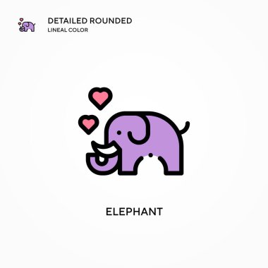 Fil vektör simgesi. Modern vektör illüstrasyon kavramları. Düzenlemesi ve kişiselleştirmesi kolay.