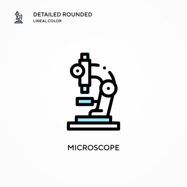 Mikroskop vektör simgesi. Modern vektör illüstrasyon kavramları. Düzenlemesi ve kişiselleştirmesi kolay.