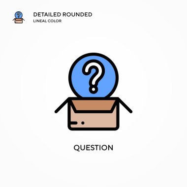 Soru vektör simgesi. Modern vektör illüstrasyon kavramları. Düzenlemesi ve kişiselleştirmesi kolay.