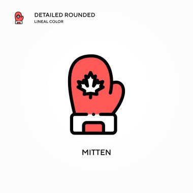 Mitten vektör simgesi. Modern vektör illüstrasyon kavramları. Düzenlemesi ve kişiselleştirmesi kolay.