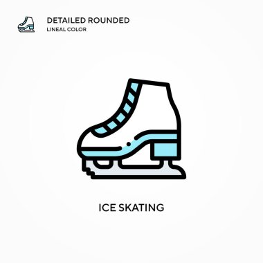 Buz pateni vektör ikonu. Modern vektör illüstrasyon kavramları. Düzenlemesi ve kişiselleştirmesi kolay.