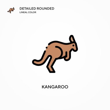 Kanguru vektör simgesi. Modern vektör illüstrasyon kavramları. Düzenlemesi ve kişiselleştirmesi kolay.