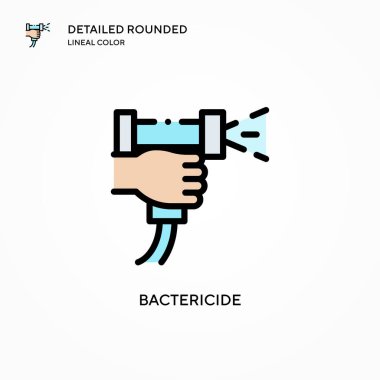 Bakteriit vektör simgesi. Modern vektör illüstrasyon kavramları. Düzenlemesi ve kişiselleştirmesi kolay.