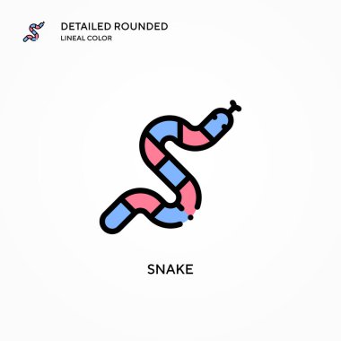 Yılan vektör simgesi. Modern vektör illüstrasyon kavramları. Düzenlemesi ve kişiselleştirmesi kolay.