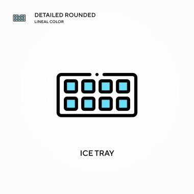 Buz tepsisi vektör simgesi. Modern vektör illüstrasyon kavramları. Düzenlemesi ve kişiselleştirmesi kolay.