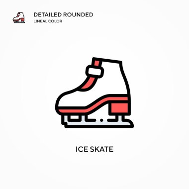 Buz pateni vektör simgesi. Modern vektör illüstrasyon kavramları. Düzenlemesi ve kişiselleştirmesi kolay.