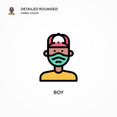 Erkek vektör simgesi. Modern vektör illüstrasyon kavramları. Düzenlemesi ve kişiselleştirmesi kolay.