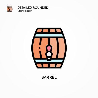 Namlu vektör ikonu. Modern vektör illüstrasyon kavramları. Düzenlemesi ve kişiselleştirmesi kolay.