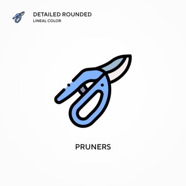 Pruners vektör simgesi. Modern vektör illüstrasyon kavramları. Düzenlemesi ve kişiselleştirmesi kolay.