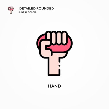 El vektör simgesi. Modern vektör illüstrasyon kavramları. Düzenlemesi ve kişiselleştirmesi kolay.