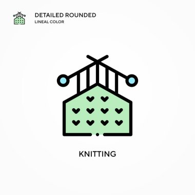 Örgü vektör simgesi. Modern vektör illüstrasyon kavramları. Düzenlemesi ve kişiselleştirmesi kolay.