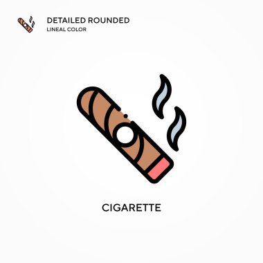 Sigara vektör simgesi. Modern vektör illüstrasyon kavramları. Düzenlemesi ve kişiselleştirmesi kolay.