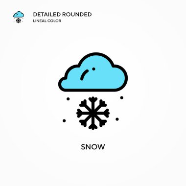 Kar vektörü simgesi. Modern vektör illüstrasyon kavramları. Düzenlemesi ve kişiselleştirmesi kolay.