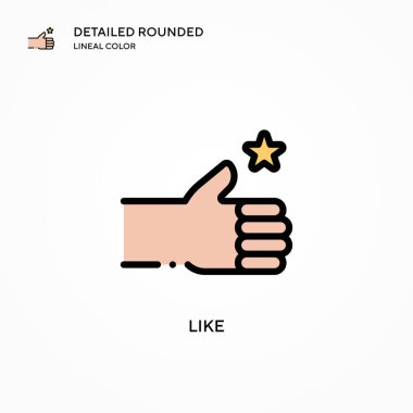 Vektör simgesi gibi. Modern vektör illüstrasyon kavramları. Düzenlemesi ve kişiselleştirmesi kolay.