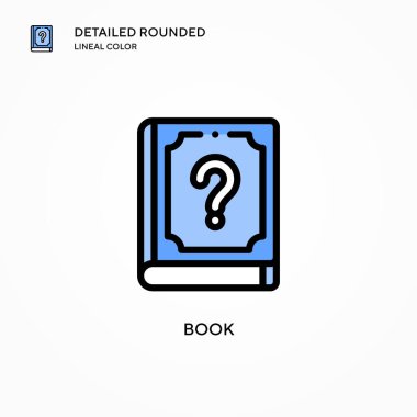 Kitap vektör simgesi. Modern vektör illüstrasyon kavramları. Düzenlemesi ve kişiselleştirmesi kolay.