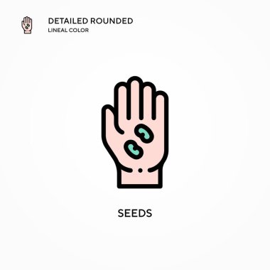 Tohum vektör simgesi. Modern vektör illüstrasyon kavramları. Düzenlemesi ve kişiselleştirmesi kolay.