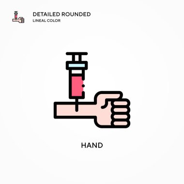 El vektör simgesi. Modern vektör illüstrasyon kavramları. Düzenlemesi ve kişiselleştirmesi kolay.